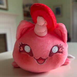 Aphmau MeeMeows 6” Mystery Plush Unicorn Cat Red Heart - Good Condition